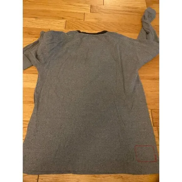Levi's men's grey cotton knit long sleeve 1/4 button crew neck t-shirt size XL - Picture 6 of 8